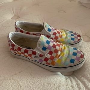 Rainbow Check Vans